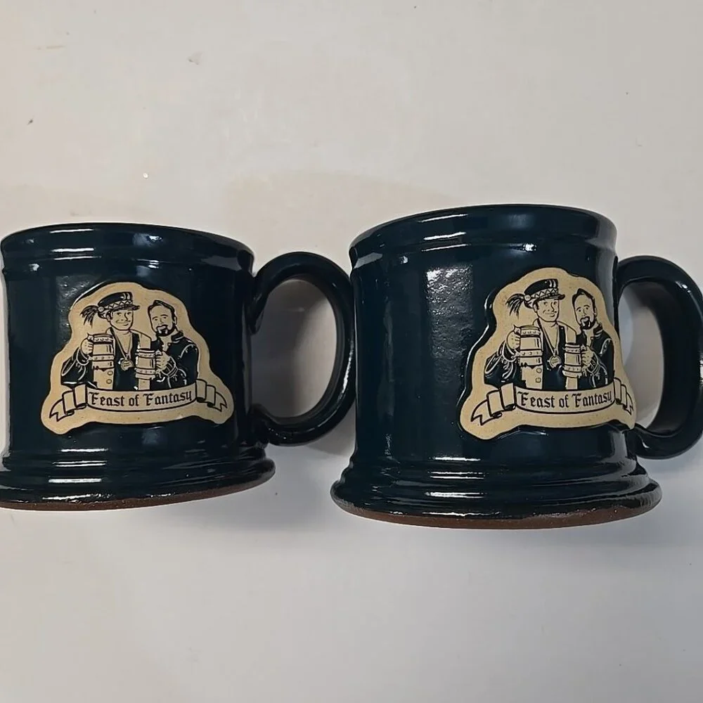SET OF 2 Feast Of Fantasy Minnesota Renaissance Festival Sunset Hill Stoneware